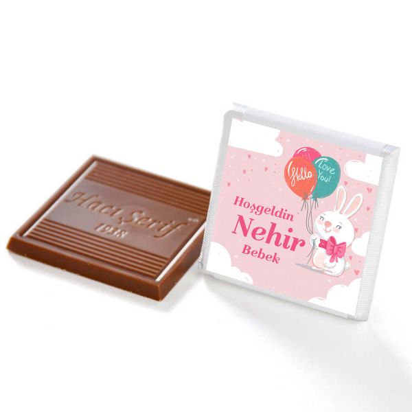 Kız Bebek Kutulu Bebek Çikolatası (80 Adet Madlen Çikolata + Draje) Artizan - 9