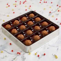 Yılbaşı Hediyesi Tahinli Truffle Çikolata(Metal Kutu) Kırmızı - 3